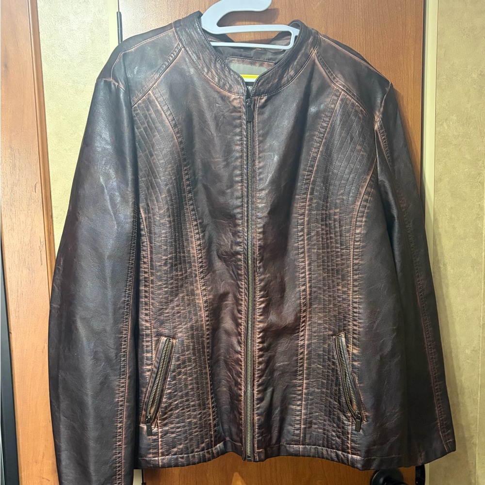 Maurices Dark Brown Leather Jacket